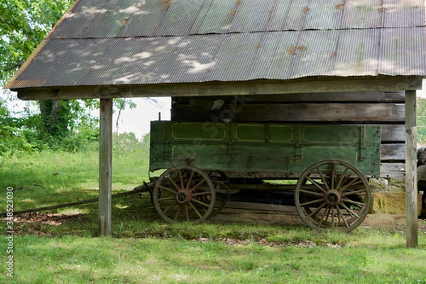 Obraz old farm wagon