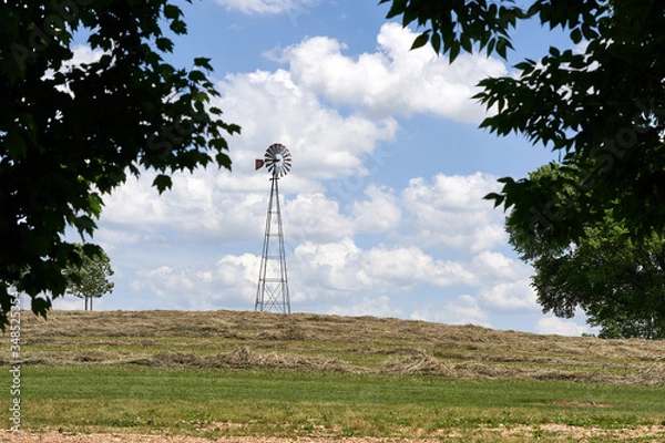 Obraz wind mill on a hill