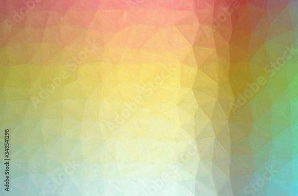 Fototapeta Abstract illustration of red, green, yellow and blue Impasto with soft brush background.