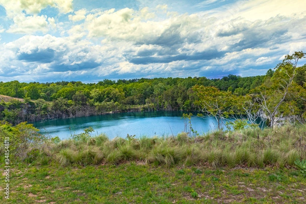 Fototapeta lake in the forest