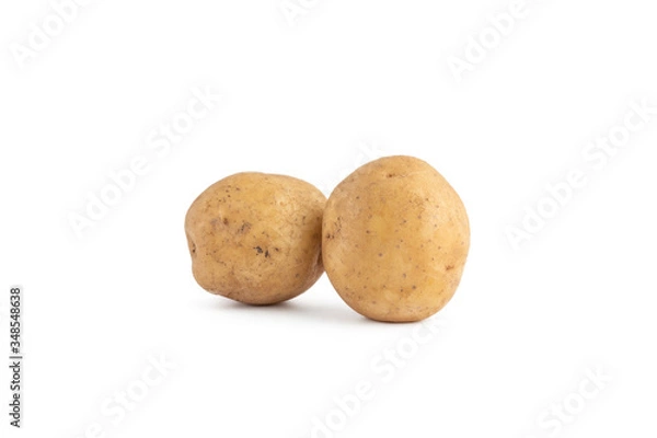 Fototapeta Young potato isolated on white background.