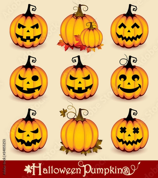 Obraz Halloween Pumpkins