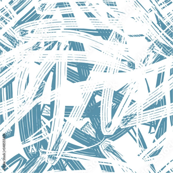 Obraz Blue grunge brush lines abstract pattern texture