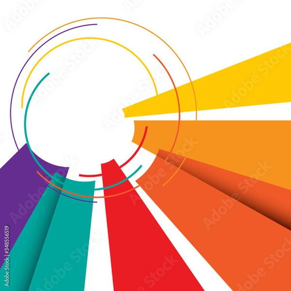 Obraz Abstract modern graphic elements vector background. Composition with geometric shape