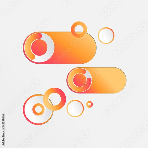 Obraz Abstract modern modern graphic elements vector background. Composition with geometric shape