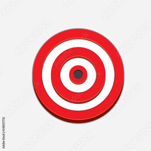 Obraz Target flat icon concept. market goal vector