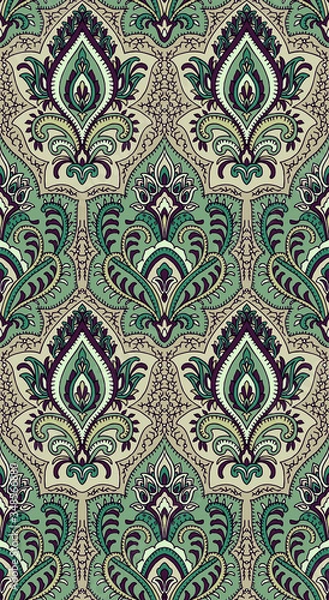 Obraz Paisley Style Seamless Border Pattern 