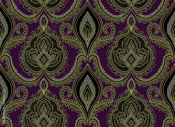 Obraz Paisley Style Seamless Border Pattern 