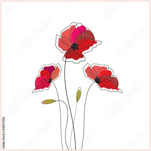 Obraz Red poppy rose