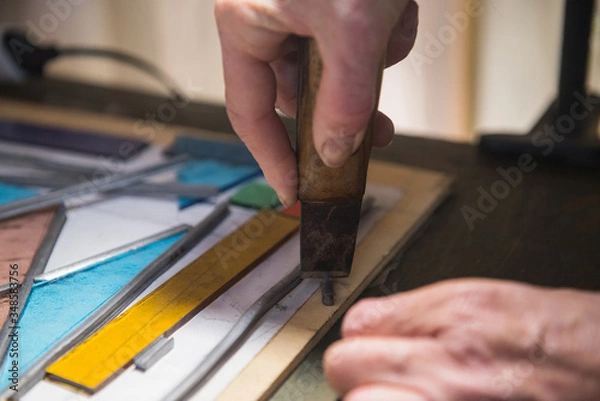 Obraz carpenter working on wood