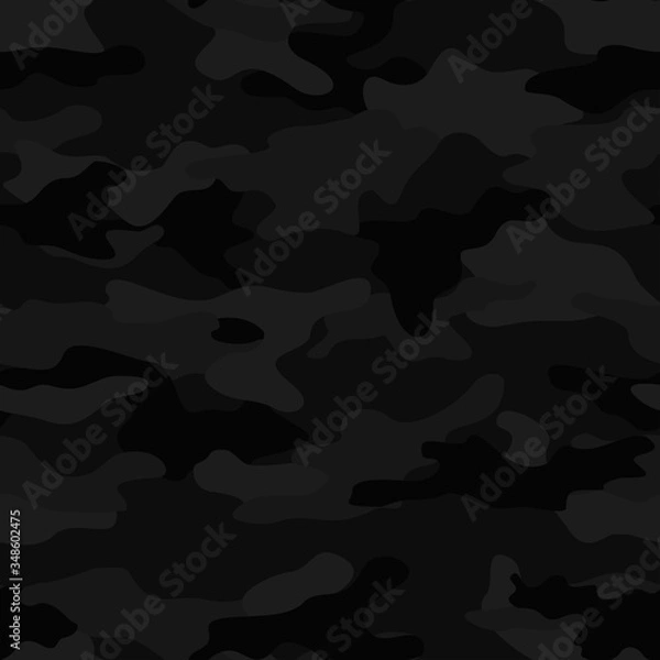 Fototapeta 
Blue camouflage seamless pattern white spots repeat print. Vector