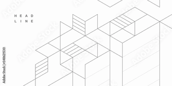 Obraz Streszczenie geometryczne tło technologiczne. Wektor kreatywny projekt.