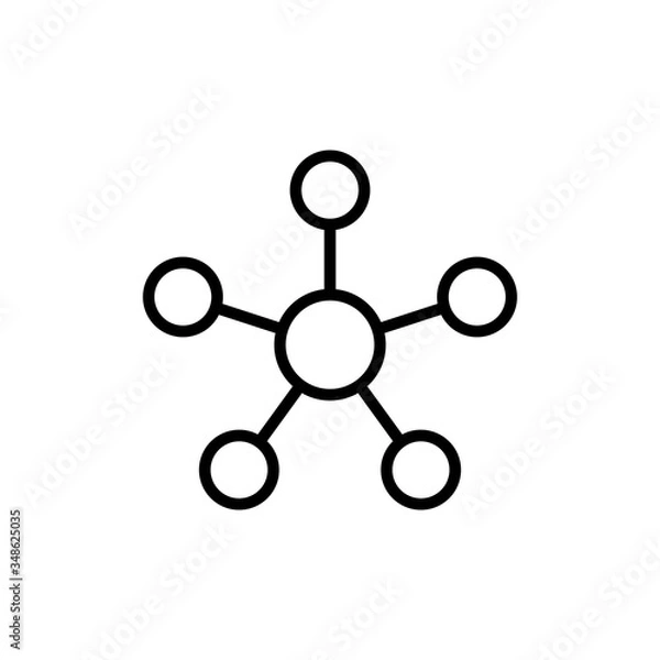 Fototapeta Molecule Icon Design Vector Template