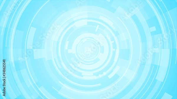 Obraz Circle white blue bright technology Hi-tech background. Abstract graphic digital future concept design.