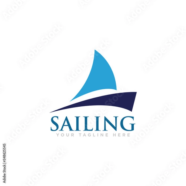 Obraz Sailing Boat Logo Icon Design Vector