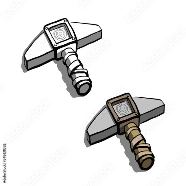 Obraz drawing ancient hammer artifact