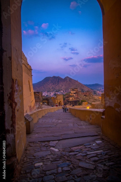 Obraz  part of the palace Amber Fort,in Jaipur, Rajasthan, India 