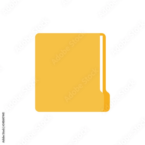 Obraz Yellow folder icon, flat deign.