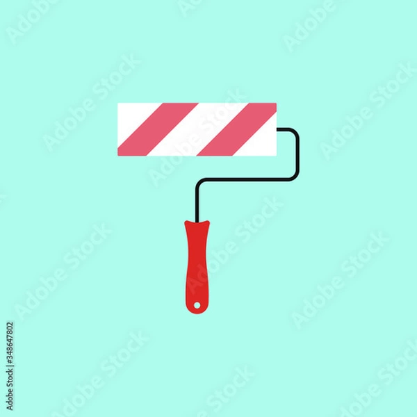 Obraz Paint roller icon. In a flat design.