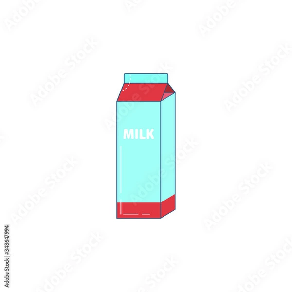 Obraz Milk package icon. Flat design.