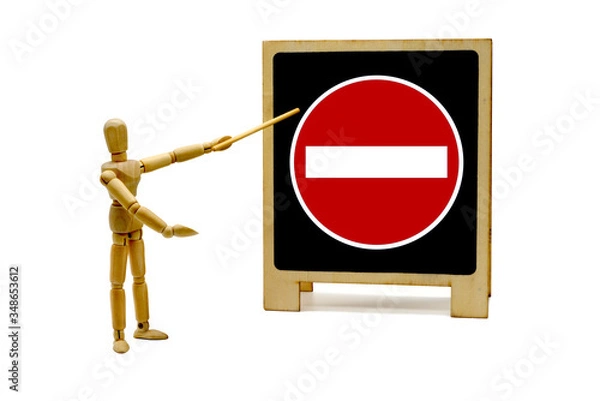 Obraz NO ENTRY ROAD SIGN