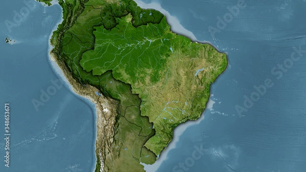 Obraz Brazil, satellite B - dark glow