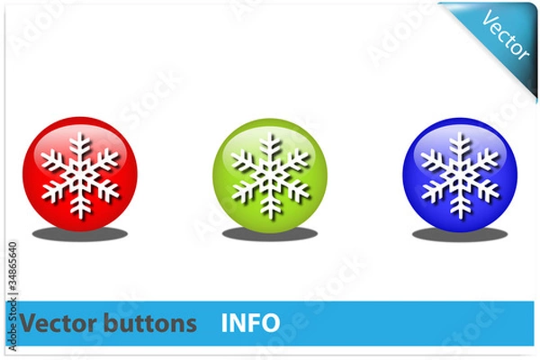 Obraz Botón nieve colores RGB