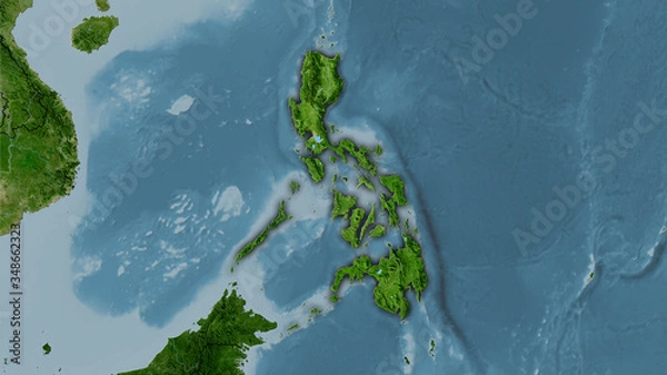 Obraz Philippines, satellite B - dark glow