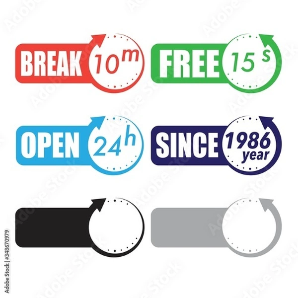 Obraz Work time arrow boards