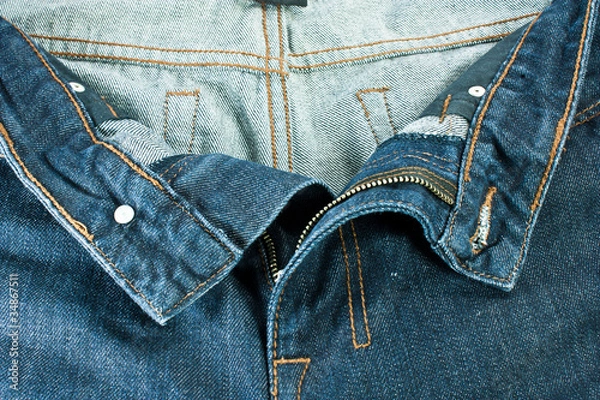 Fototapeta Men blue jeans.