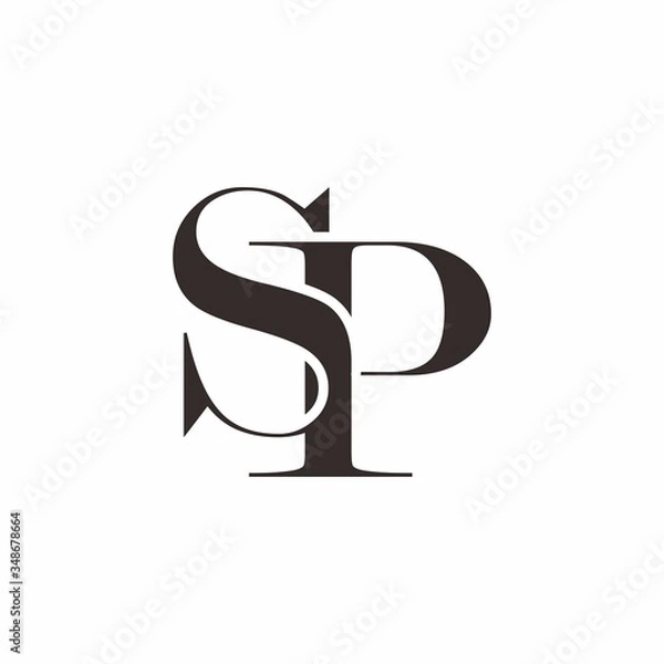 Fototapeta Sp logo letter luxurious vector