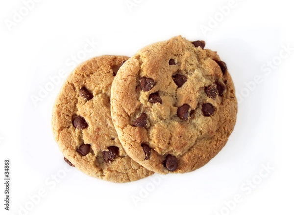 Obraz chocolate chip cookies (path included)