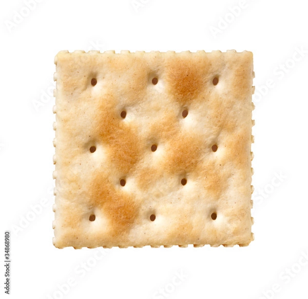 Obraz Saltine Cracker na białym tle