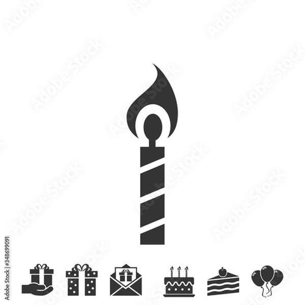 Obraz birthday candles icon vector illustration design