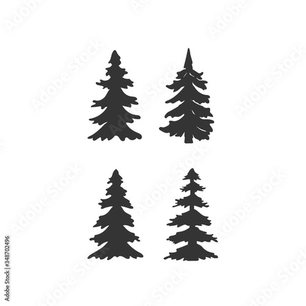 Fototapeta pine tree icon vector illustration design