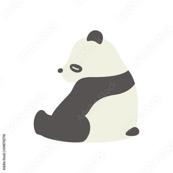 Obraz Cute Cartoon panda, Vector illustration panda on a white background. Drawing for children
