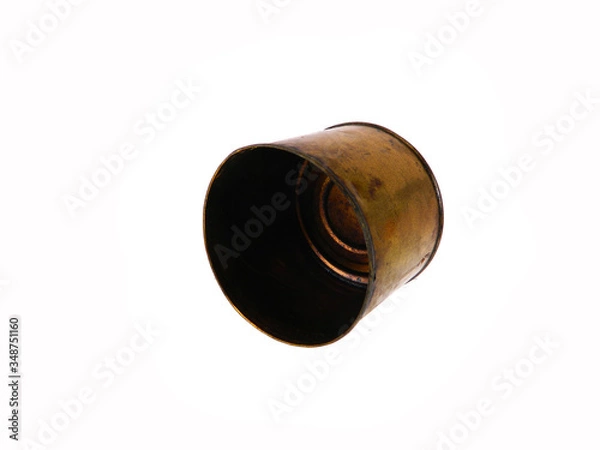 Obraz rusty can isolated on white background