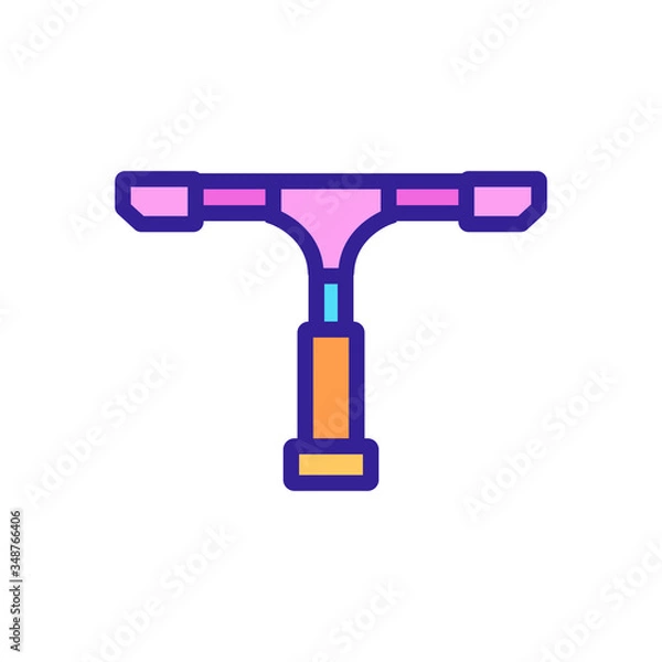 Fototapeta rotating rubber squeegee icon vector. rotating rubber squeegee sign. color symbol illustration