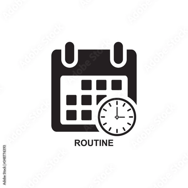 Fototapeta ROUTINE ICON , SCHEDULE ICON VECTOR