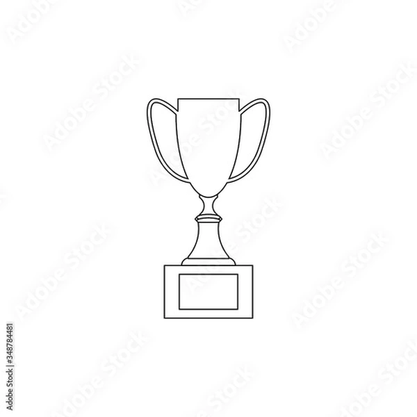 Fototapeta Trophy cup vector icon