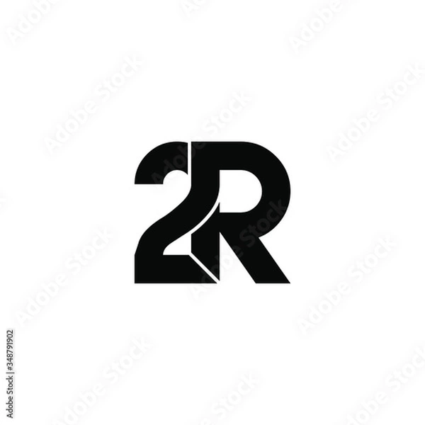 Obraz 2r letter original monogram logo design