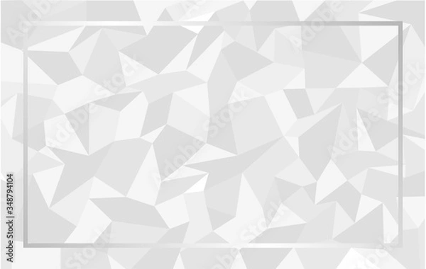 Fototapeta Vector white polygon abstract Background