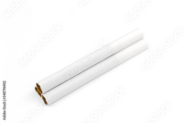 Obraz Cigarette isolated on a white background.