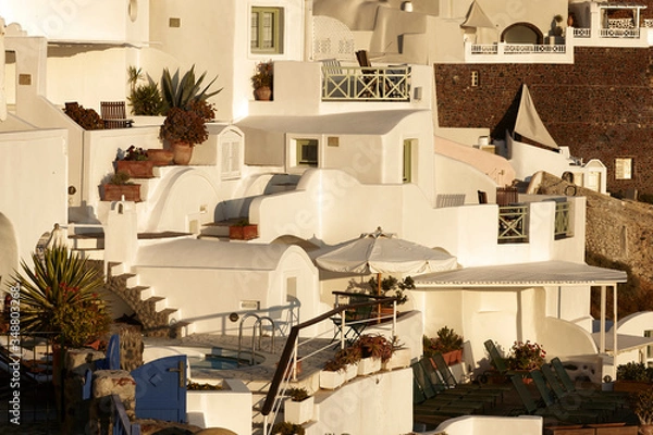 Obraz Villas nests over Santorini caldera