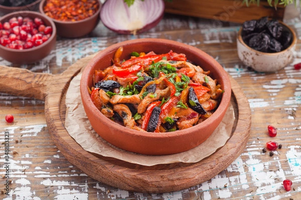 Fototapeta beef with prune