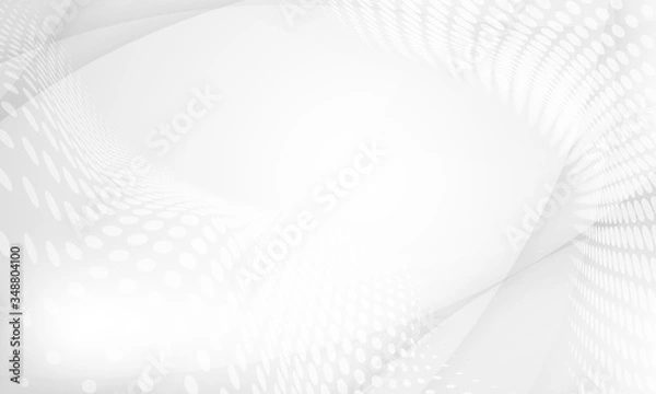 Fototapeta Abstract grey background poster with dynamic waves. technology network Vector illustration.