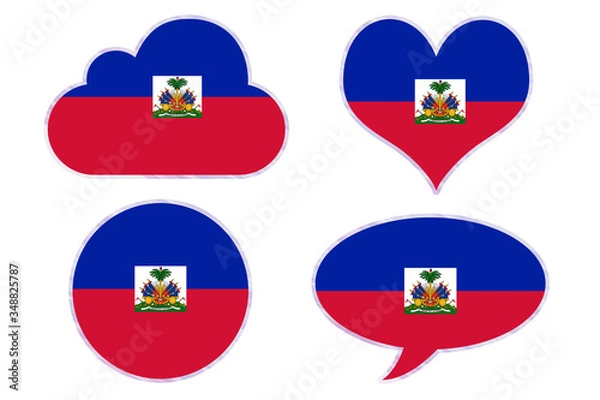 Obraz Haiti flag in different shapes