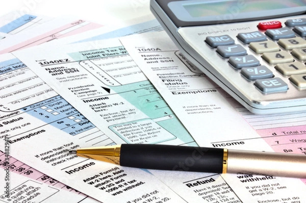 Obraz Business concept. Financial papers.