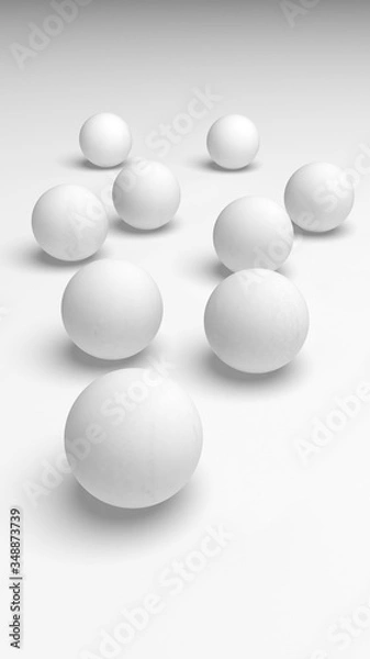 Obraz White abstract background. Lowpoly backdrop. Crumpled paper. 3D illustration