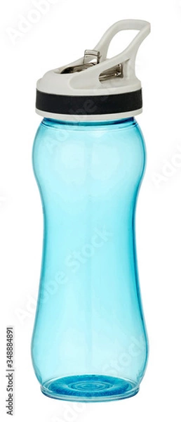 Fototapeta Turquois drinking bottle / flask with clipping path